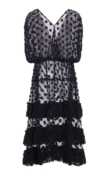 Dries Van Noten Dally Polka-Dot Mesh Midi Dress | Thumbnail 6