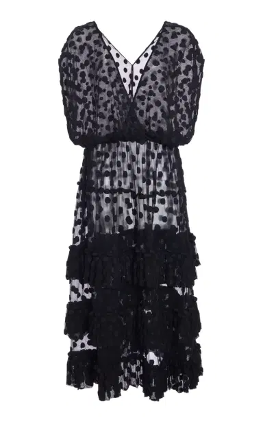 Dries Van Noten Dally Polka-Dot Mesh Midi Dress | Thumbnail 8