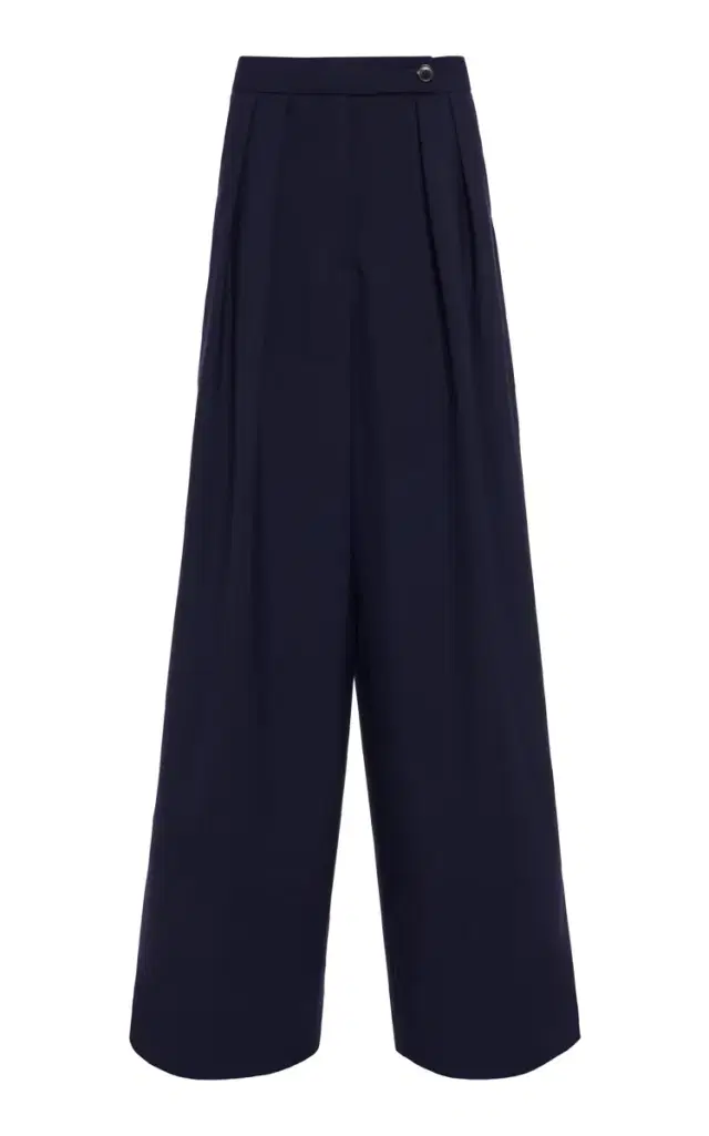 Dries Van Noten Pamplona Pleated Wool-Mohair Twill Wide-Leg Pants