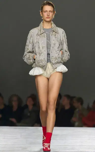 Dries Van Noten Pixie Gathered Cotton-Blend Mini Shorts | Thumbnail 2