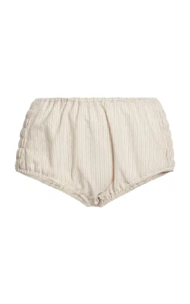 Dries Van Noten Pixie Gathered Cotton-Blend Mini Shorts | Thumbnail 5