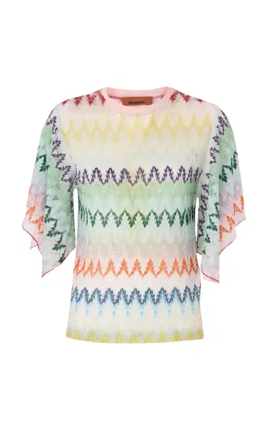 Missoni Zig Zag Wide-Sleeve Raschel Top | Thumbnail 1 Missoni Zig Zag Wide-Sleeve Raschel Top | Thumbnail 1