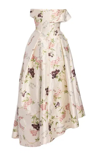 Erdem Floral Textured-Satin Midi Dress | Thumbnail 5 Erdem Floral Textured-Satin Midi Dress | Thumbnail 5