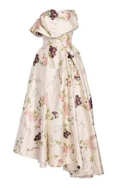Erdem Floral Textured-Satin Midi Dress | Thumbnail 6 Erdem Floral Textured-Satin Midi Dress | Thumbnail 6