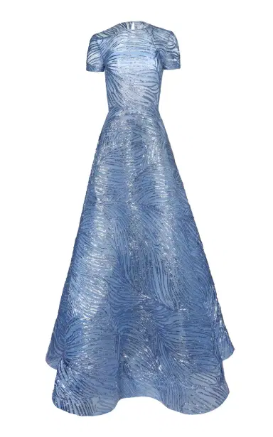 Naeem Khan Metallic Raffia Tulle-Blend Gown | Thumbnail 1