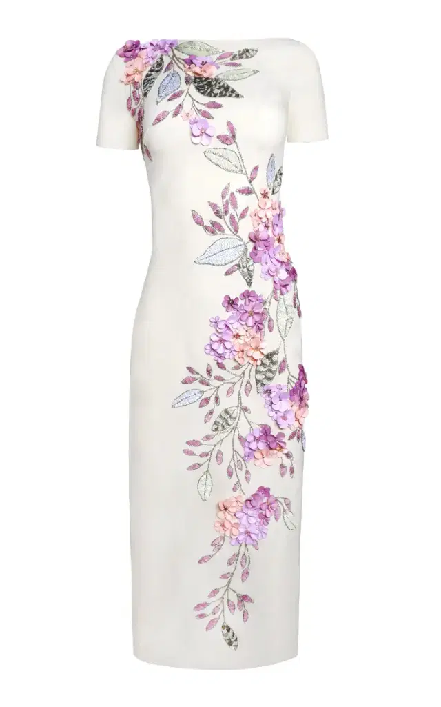 Floral Embroidered Midi Dress