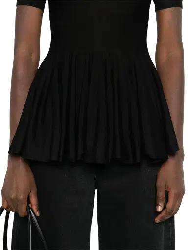 Alaïa Merino Wool Peplum Top | Thumbnail 5