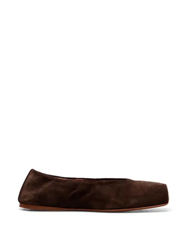 Suede Square Ballet Flats