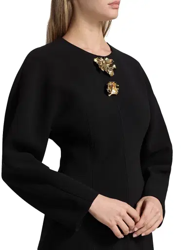 Acler Women's Brotton Floral-Detail Minidress - Black | Thumbnail 6