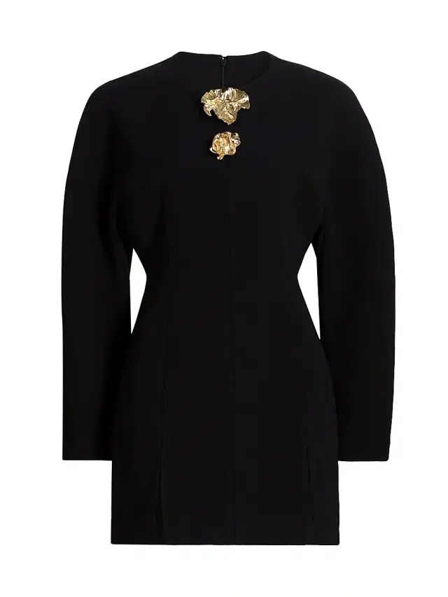Acler Women's Brotton Floral-Detail Minidress - Black