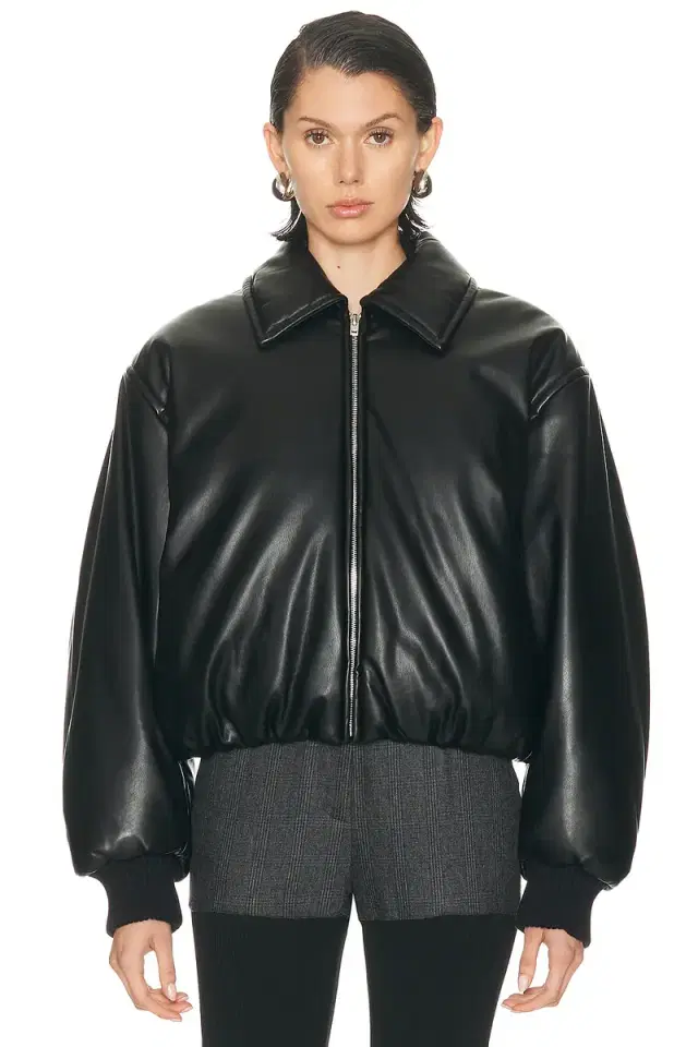 Onnea Crop Faux Leather Jacket