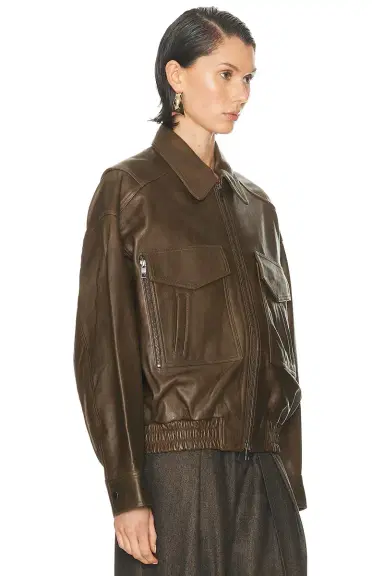 Staud Eugene Leather Jacket | Thumbnail 2