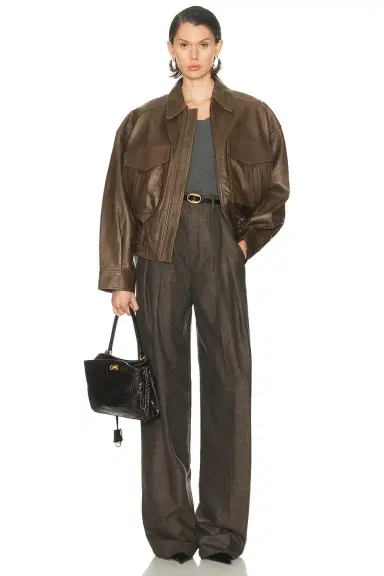 Staud Eugene Leather Jacket | Thumbnail 4