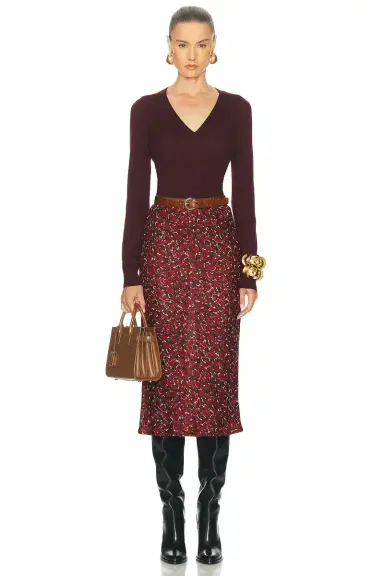 Saint Laurent Midi Skirt | Thumbnail 5 Saint Laurent Midi Skirt | Thumbnail 5