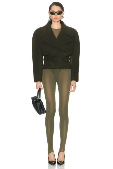 Wardrobe.NYC Sheer Sitrrup Legging | Thumbnail 5