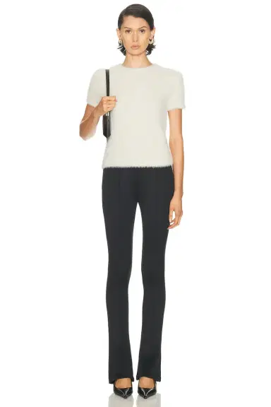 Helmut Lang Crop Eyelash Tee | Thumbnail 4 Helmut Lang Crop Eyelash Tee | Thumbnail 4