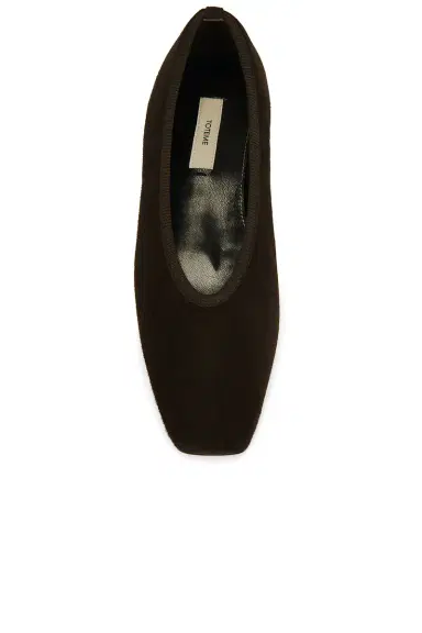 TOTEME Minimalist Suede Ballerina Flat | Thumbnail 4