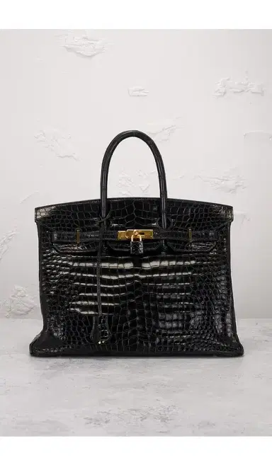 HERMÈS Shiny Porosus Crocodile Birkin 35 Handbag | Thumbnail 2 HERMÈS Shiny Porosus Crocodile Birkin 35 Handbag | Thumbnail 2