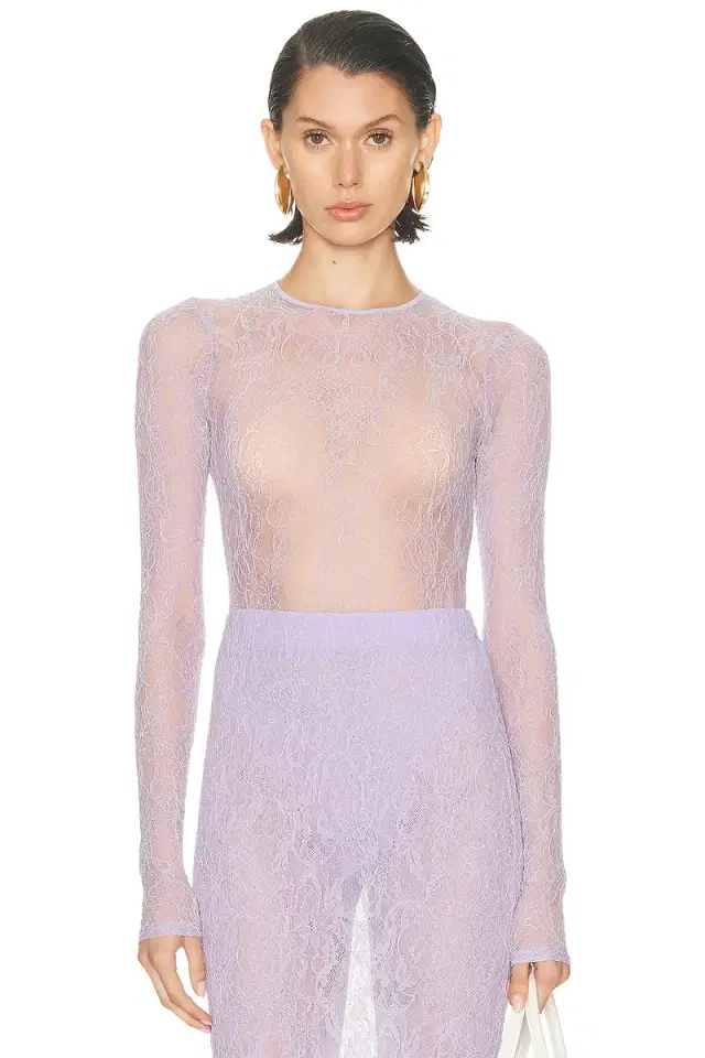 WARDROBE.NYC Lace Bodysuit