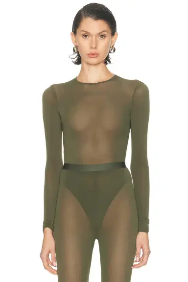 Wardrobe.NYC Sheer Bodysuit | Thumbnail 1