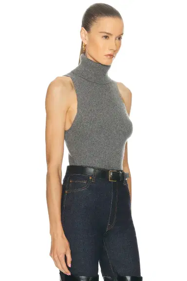 Enza Costa Knit Cashmere Sleeveless Top | Thumbnail 2 Enza Costa Knit Cashmere Sleeveless Top | Thumbnail 2