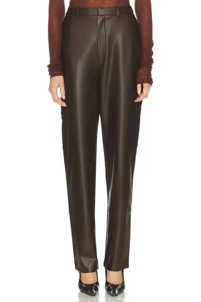 LaPointe Stretch Stretch Faux Leather Tapered Trouser