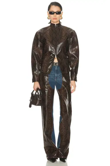 Stella McCartney Snake Chap Wide Leg | Thumbnail 5 Stella McCartney Snake Chap Wide Leg | Thumbnail 5