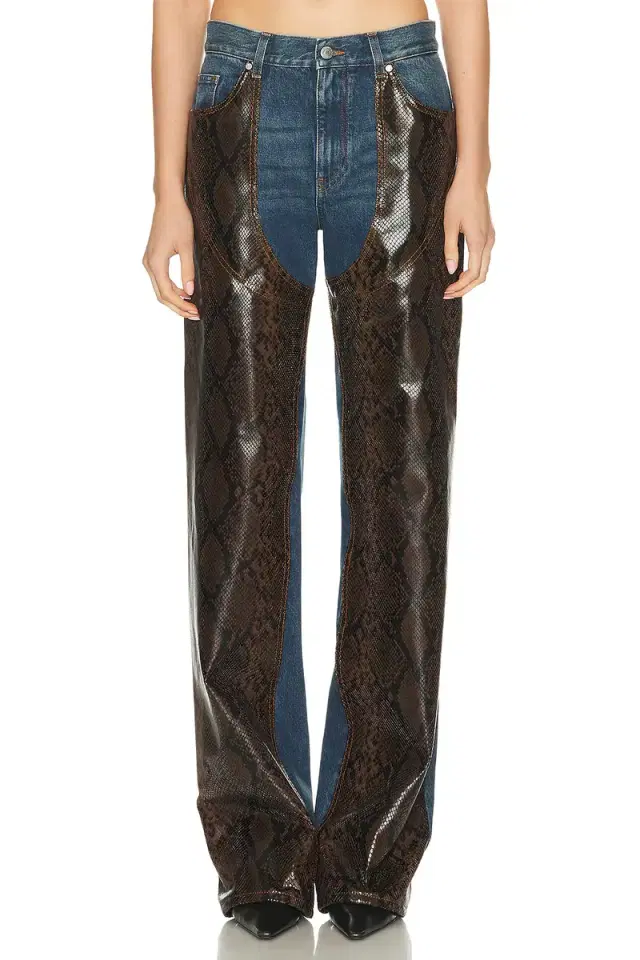 Stella McCartney Snake Chap Wide Leg