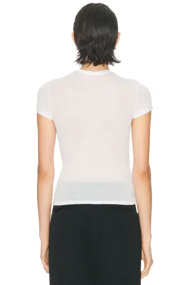 SKIMS Sheer Cotton Crewneck Standard Tee | Thumbnail 3