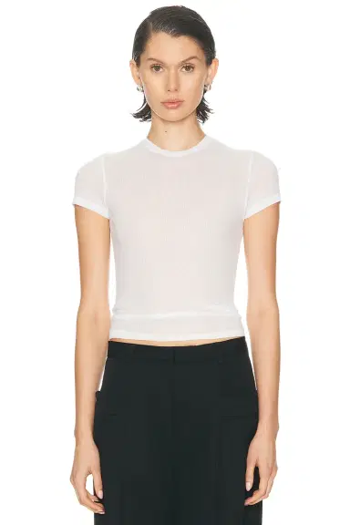 SKIMS Sheer Cotton Crewneck Standard Tee | Thumbnail 1