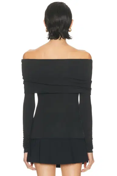 Skims Sheer Modal Off Shoulder Long Sleeve Top | Thumbnail 3