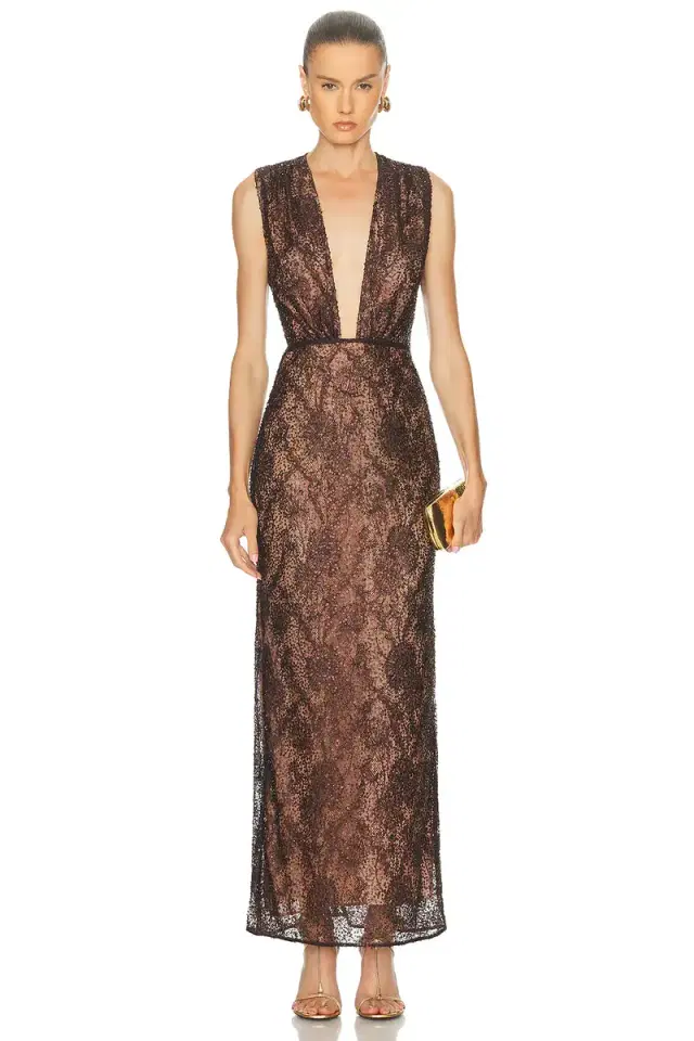 AKNVAS Leo Beaded Gown