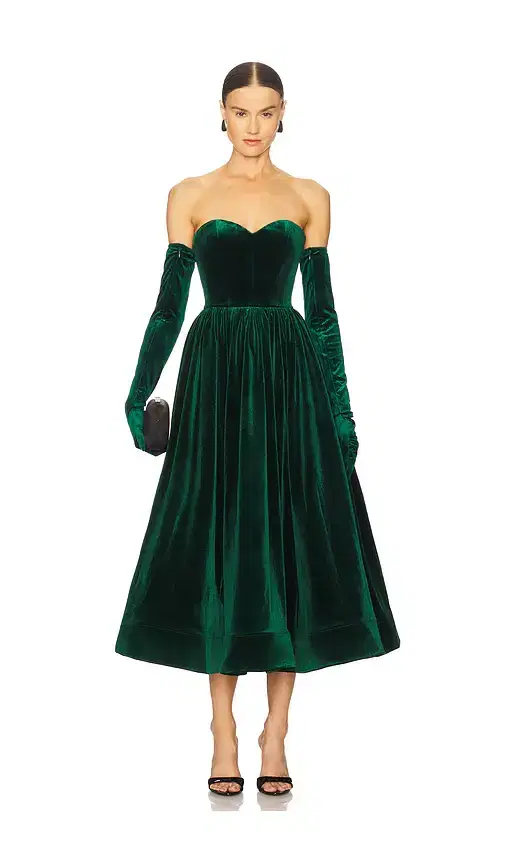 Bronx Banco Inara Velvet Midi Dress
