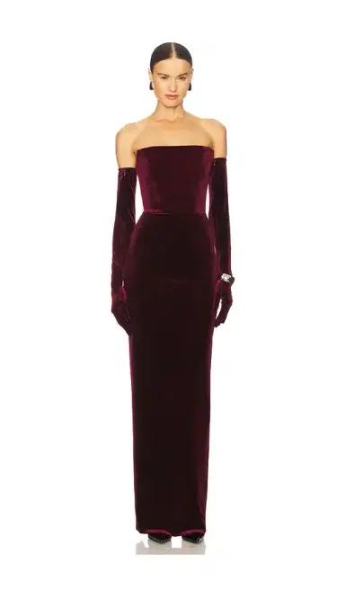 Bronx and Banco Florentina Strapless Velvet Gown | Thumbnail 1 Bronx and Banco Florentina Strapless Velvet Gown | Thumbnail 1