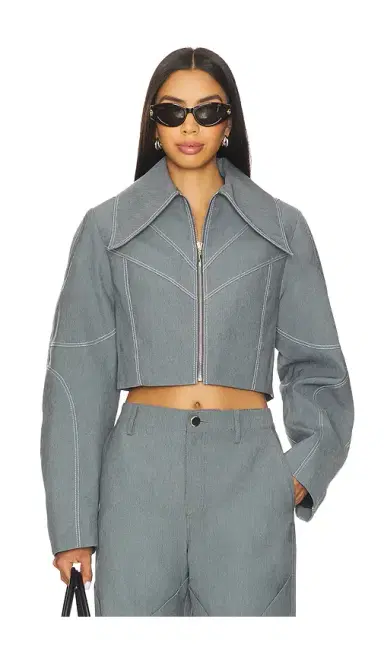 Kate Barton Specialty Denim Paneled Jacket | Thumbnail 1 Kate Barton Specialty Denim Paneled Jacket | Thumbnail 1
