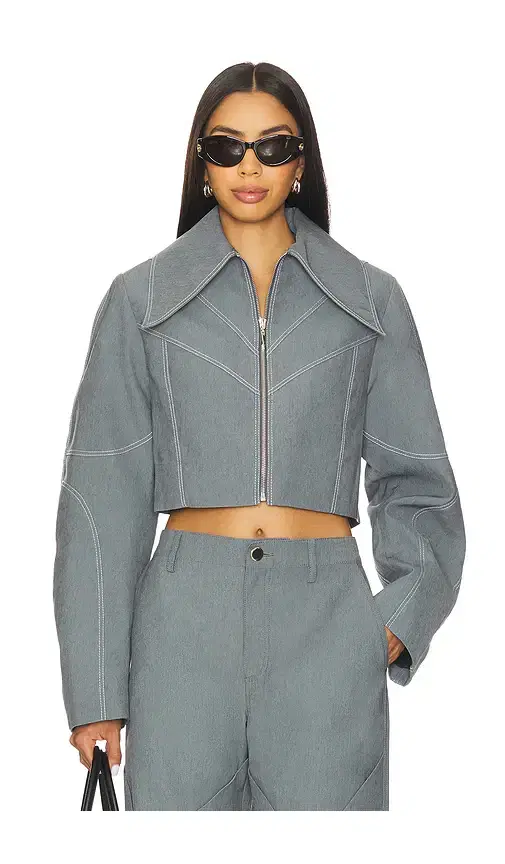 Kate Barton Specialty Denim Paneled Jacket