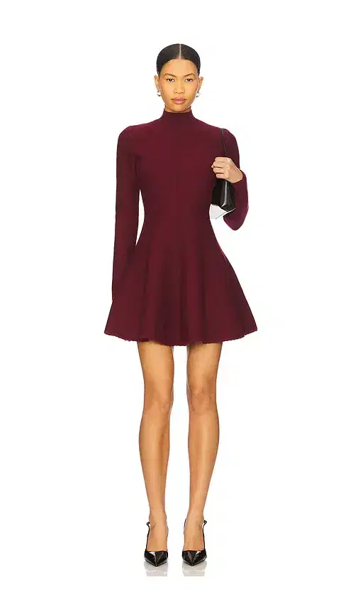 fleur du mal Long Sleeve Flared Corset Dress
