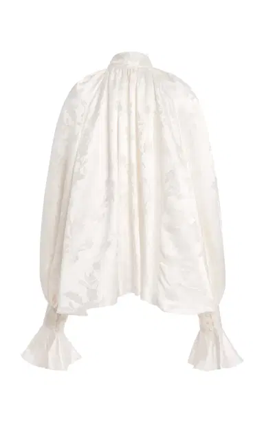 Cucculelli Shaheen Chantilly Silk Jacquard Top | Thumbnail 3