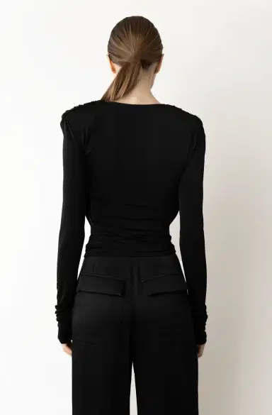 Lapointe Jersey Cowl Neck Bandeau Top | Thumbnail 2