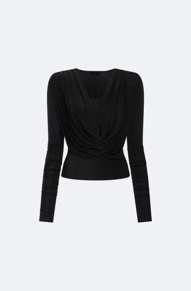 Lapointe Jersey Cowl Neck Bandeau Top | Thumbnail 4