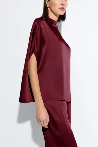 LAPOINTE Satin Cape Tee | Thumbnail 3 LAPOINTE Satin Cape Tee | Thumbnail 3
