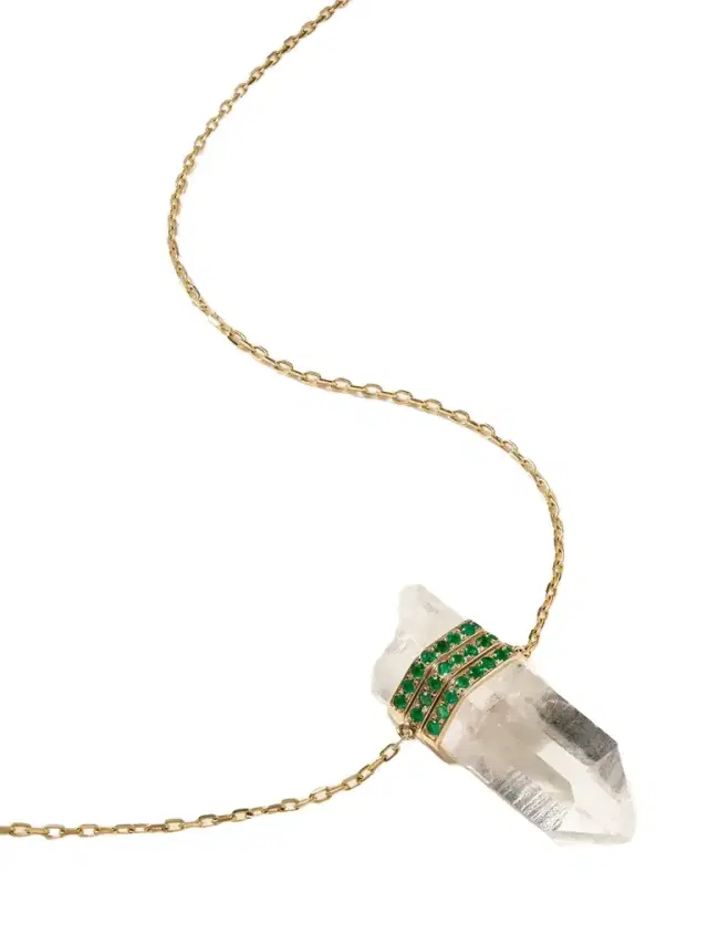 , Quartz And Emerald Necklace