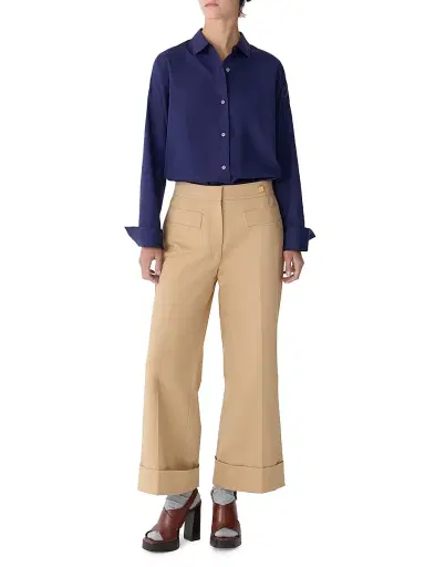 Callas Milano Women's Brody Cropped-Cuff Pants - Pale Camel | Thumbnail 2 Callas Milano Women's Brody Cropped-Cuff Pants - Pale Camel | Thumbnail 2
