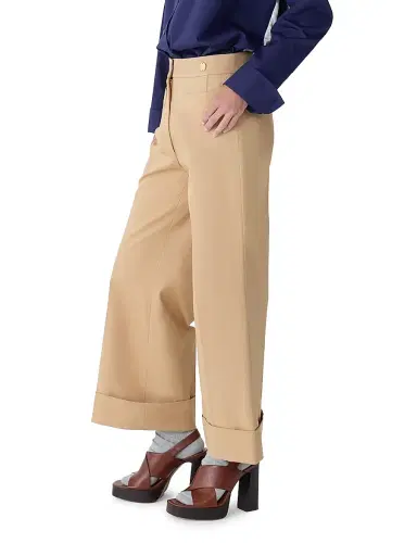 Callas Milano Women's Brody Cropped-Cuff Pants - Pale Camel | Thumbnail 4 Callas Milano Women's Brody Cropped-Cuff Pants - Pale Camel | Thumbnail 4