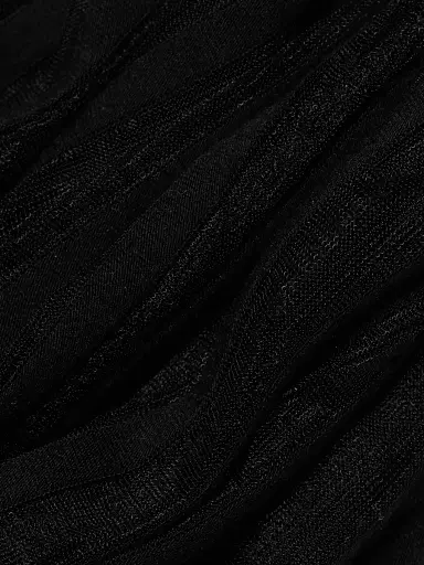 LaQuan Smith Women's Striped Sheer Turtleneck Bodysuit - Black | Thumbnail 8