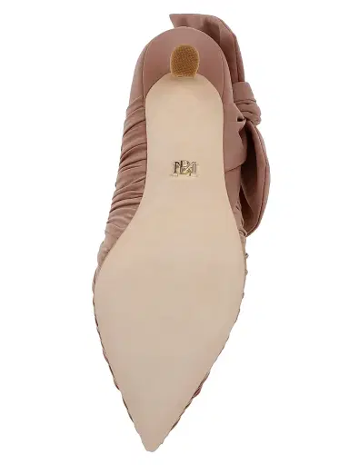 BADGLEY MISCHKA Women's Vanesa 85MM Pleated Satin Pumps | Thumbnail 6 BADGLEY MISCHKA Women's Vanesa 85MM Pleated Satin Pumps | Thumbnail 6