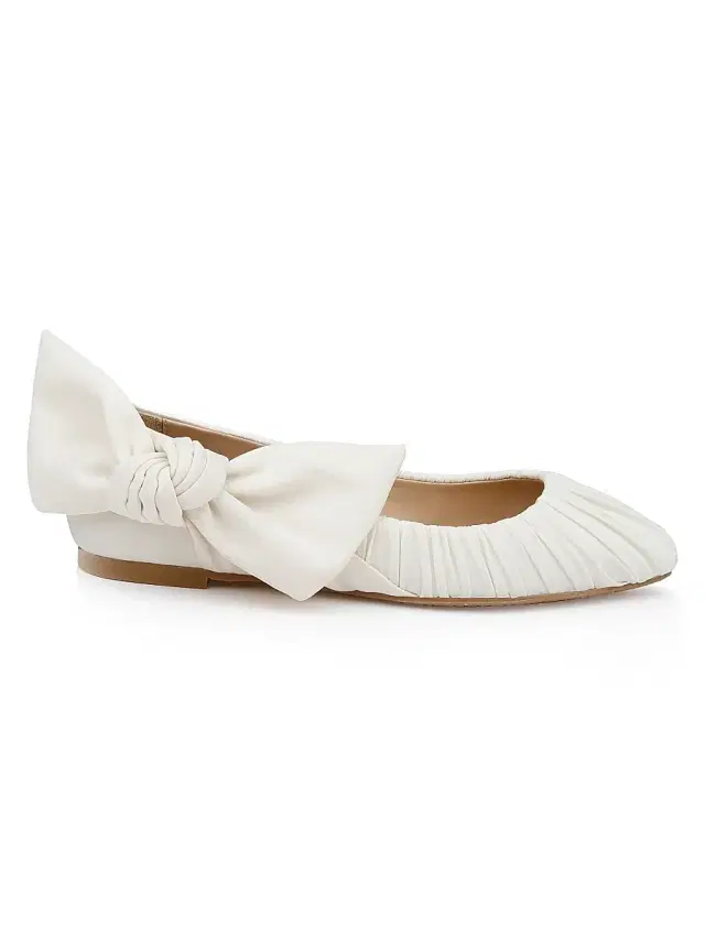 Badgley Mischka Women's Valyn Satin Ballet Flats -  Fabric