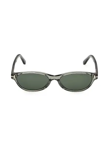 Tom Ford Women's Tara 57MM Oval Sunglasses - Black Green - Size Medium | Thumbnail 2
