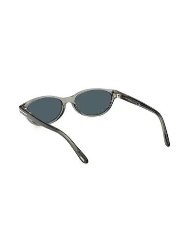 Tom Ford Women's Tara 57MM Oval Sunglasses - Black Green - Size Medium | Thumbnail 4
