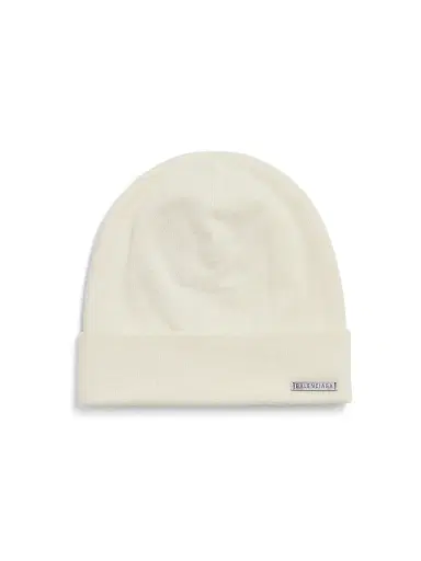 Balenciaga Women's Knitted Beanie in Cashmere - Cream - Size Medium | Thumbnail 1 Balenciaga Women's Knitted Beanie in Cashmere - Cream - Size Medium | Thumbnail 1